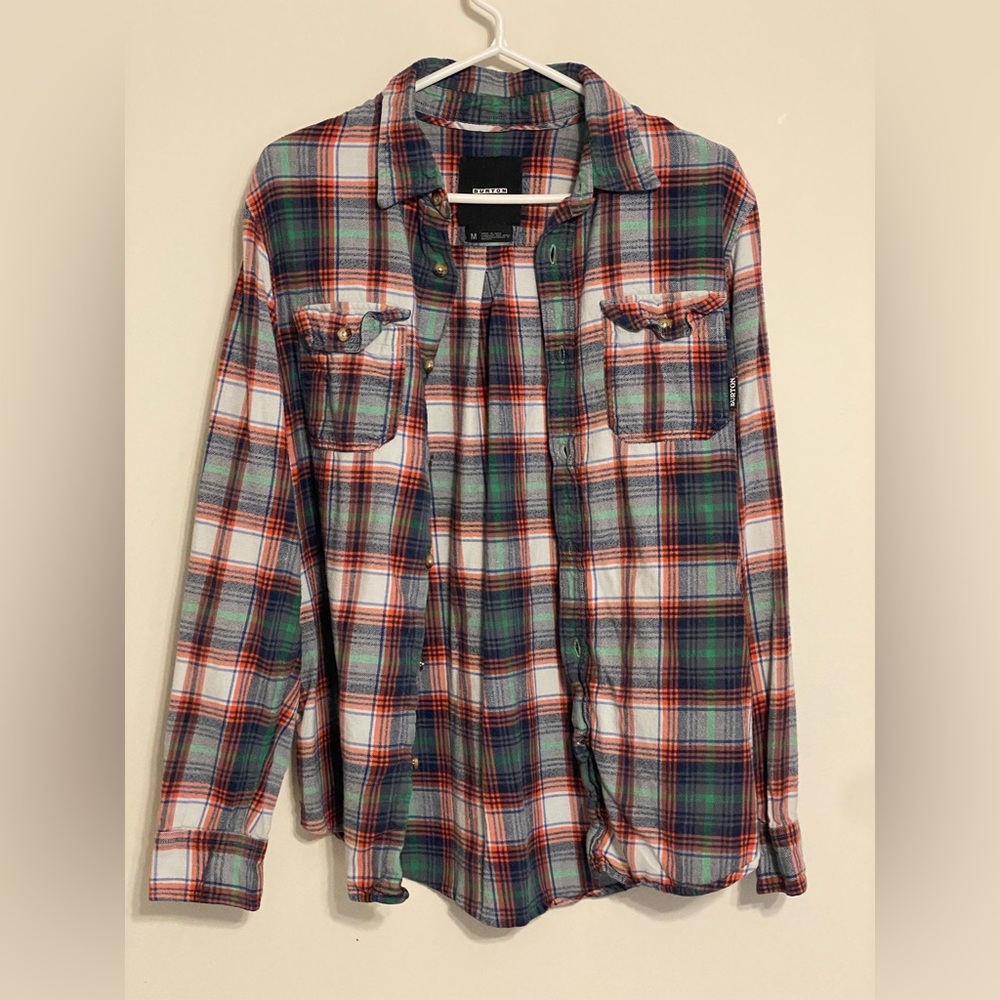 Burton flannel button up medium